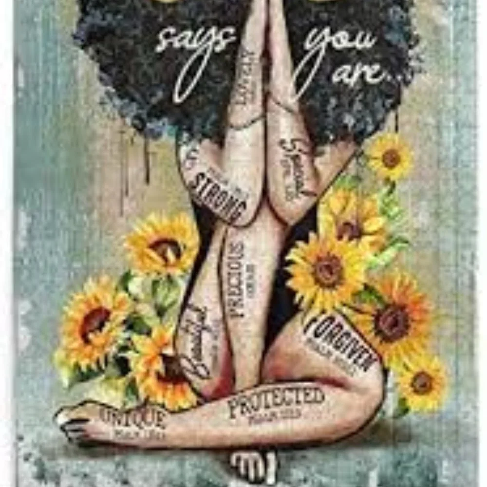 Waterproof Fabric 3D Print Deco African Girl Sunflower Bathroom Rugs Set New